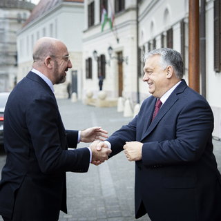 Orbán a Karmelitában fogadta az Európai Tanács elnökét