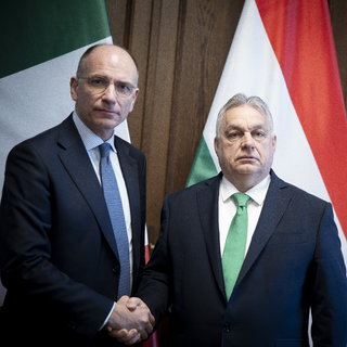 Orbán a Karmelitában fogadta a korábbi olasz kormányfőt