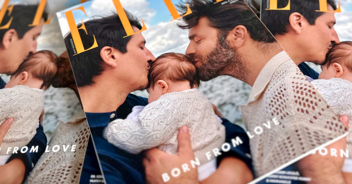 Egy kisgyerekes meleg házaspár szerepel az Elle magazin őszi címlapján